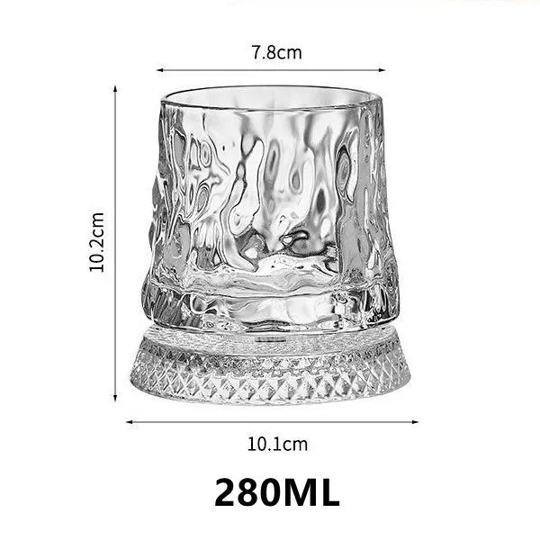 Elegantes Kristall Whiskyglas - 280 ml Rotierendes Design für Stilvollen Genuss 9