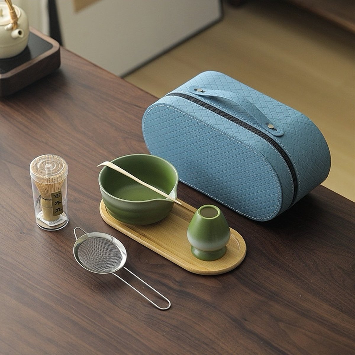 Elegantes Matcha Starter Set - Kompakte Reiseausstattung mit Zeremoniellem Matcha für Unterwegs 2