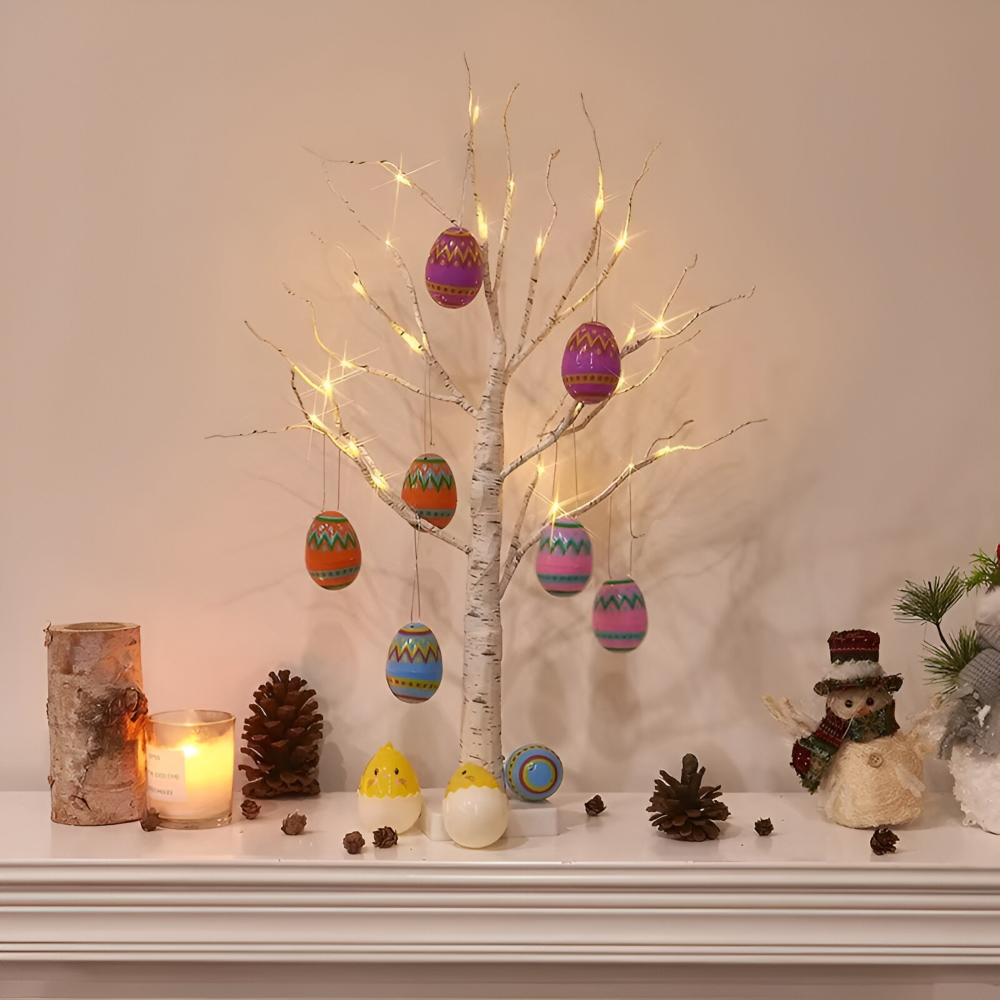 FanciBright Osterdeko - Ostern LED Bonsai Baum - Stilvolle Ostern Baum Ornamente