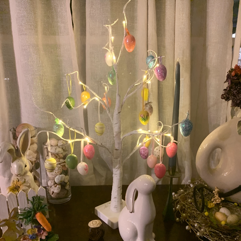 FanciBright Osterdeko - Ostern LED Bonsai Baum - Stilvolle Ostern Baum Ornamente
