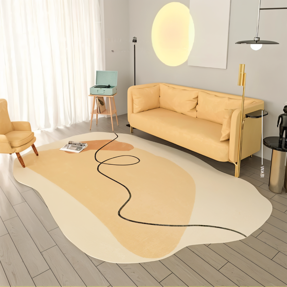 FancyFluff Teppich - Wohnzimmerteppich - Unregelmäßige Form Teppich - Weiche Teppiche für Schlafzimmer