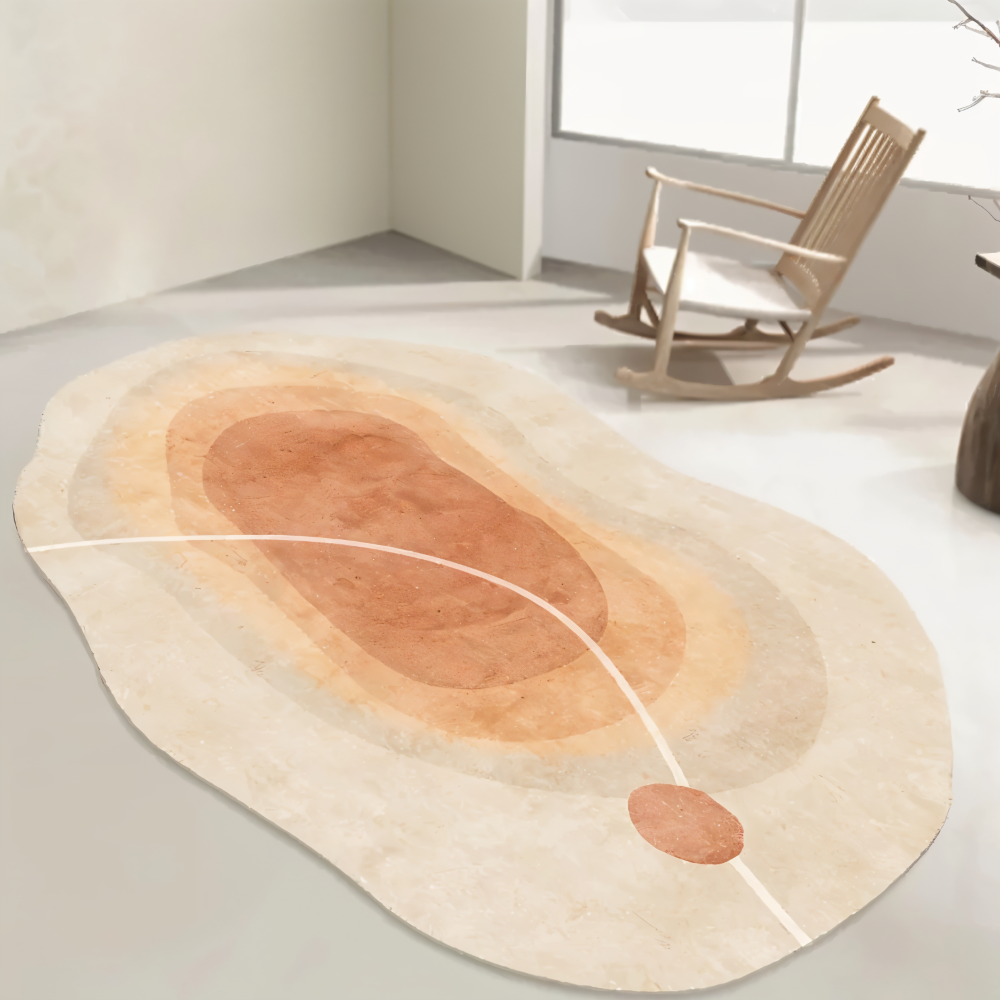 FancyFluff Teppich - Wohnzimmerteppich - Unregelmäßige Form Teppich - Weiche Teppiche für Schlafzimmer