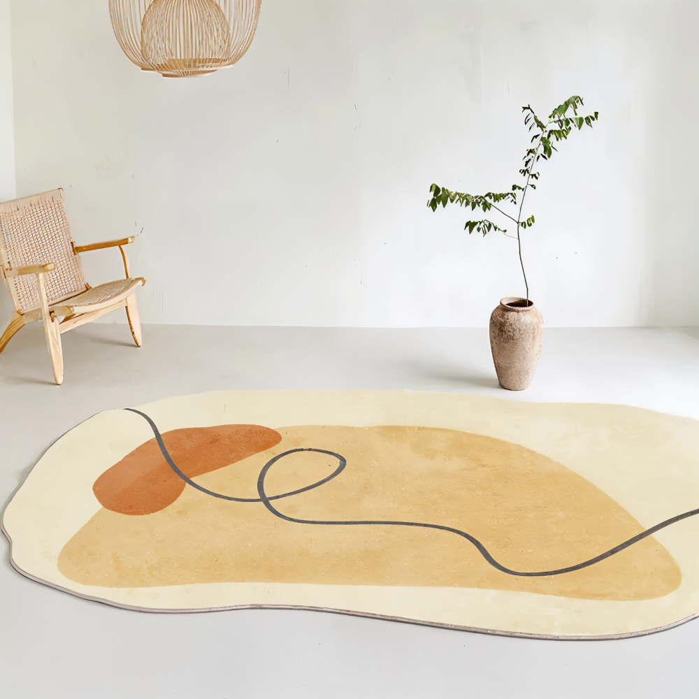 FancyFluff Teppich - Wohnzimmerteppich - Unregelmäßige Form Teppich - Weiche Teppiche für Schlafzimmer