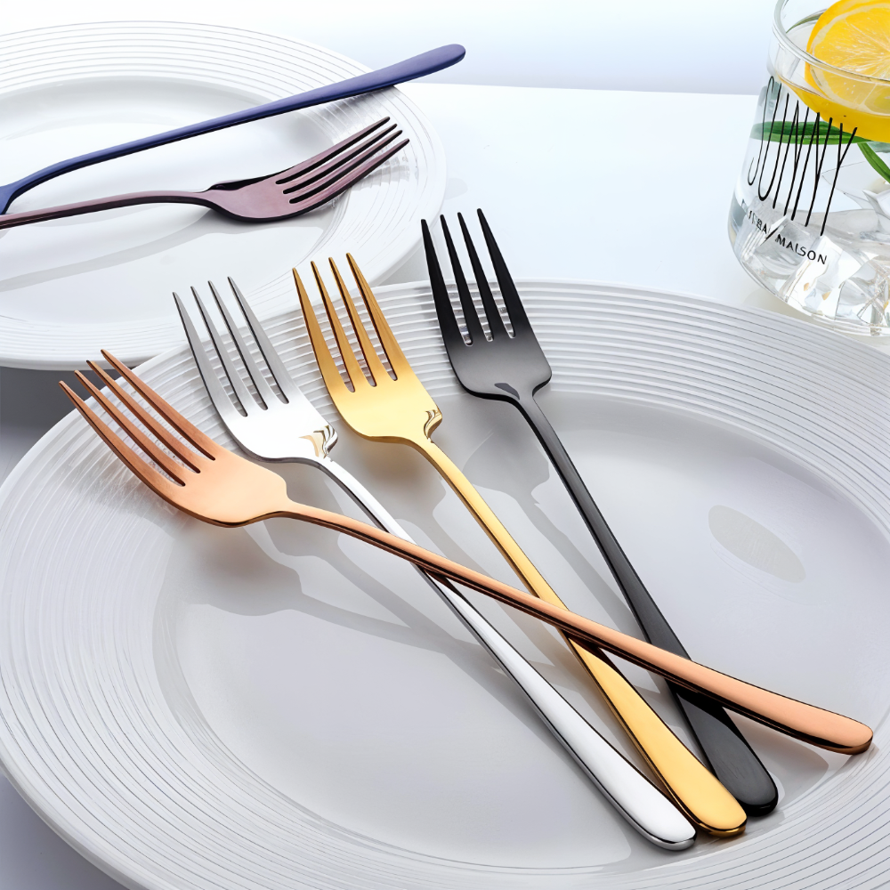 Fancy Fork Set - 4/6 Stück Bunte Edelstahlgabel