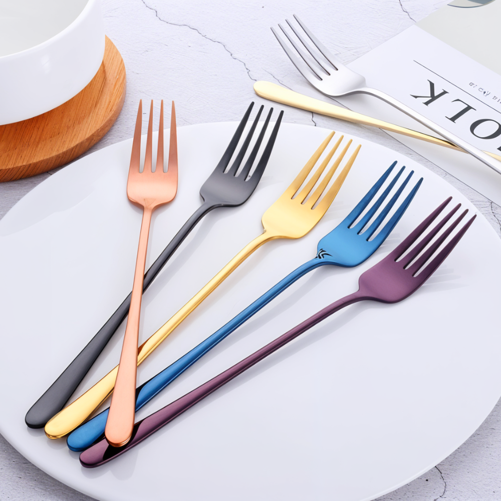 Fancy Fork Set - 4/6 Stück Bunte Edelstahlgabel