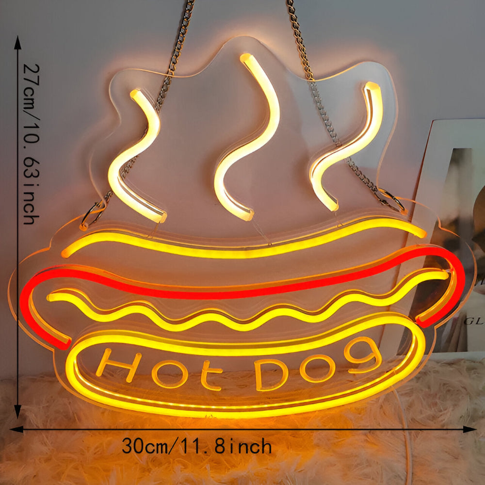 Fastfood Neon Sign - Buntes Fast Food Schild