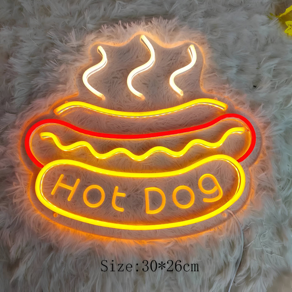 Fastfood Neon Sign - Buntes Fast Food Schild