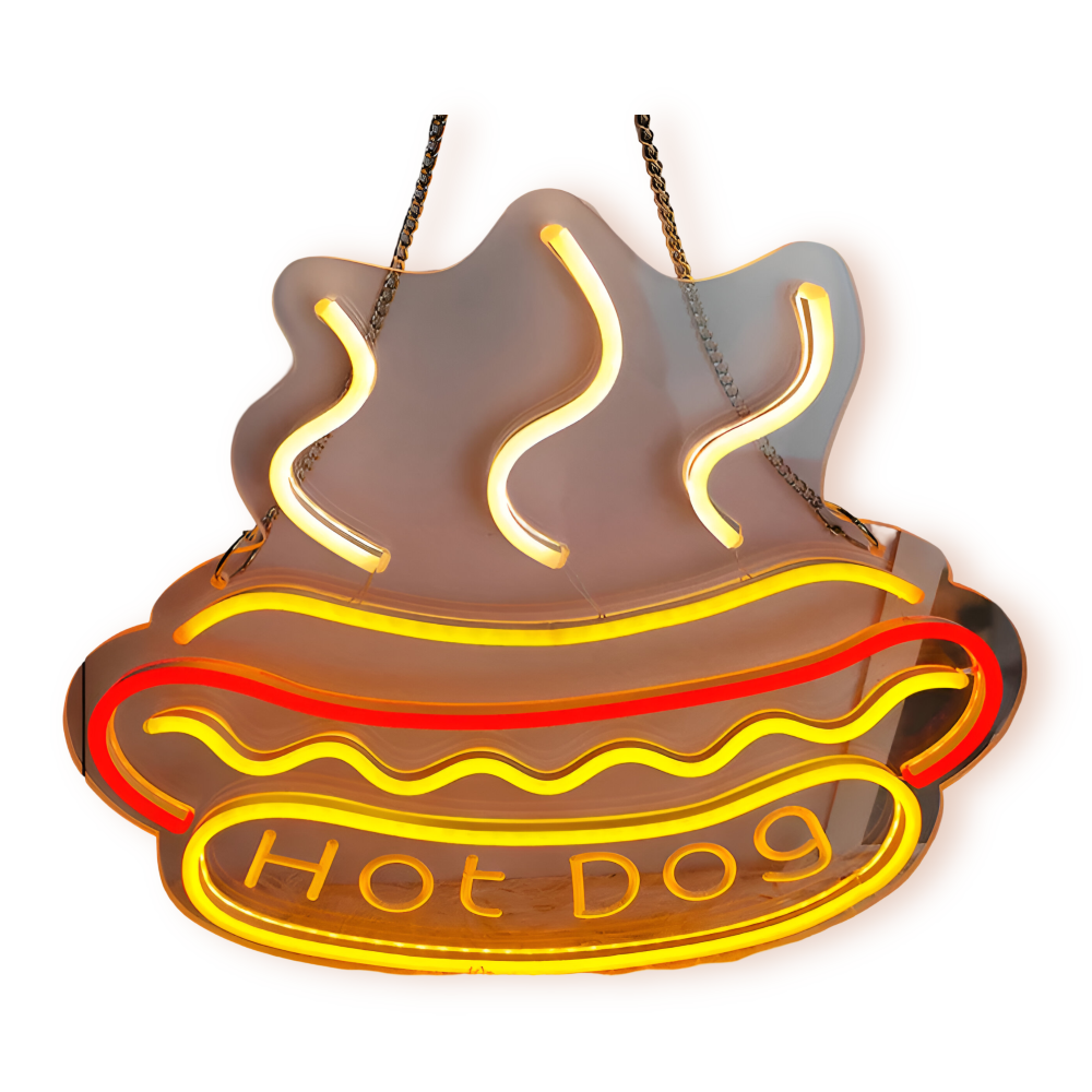 Fastfood Neon Sign - Buntes Fast Food Schild