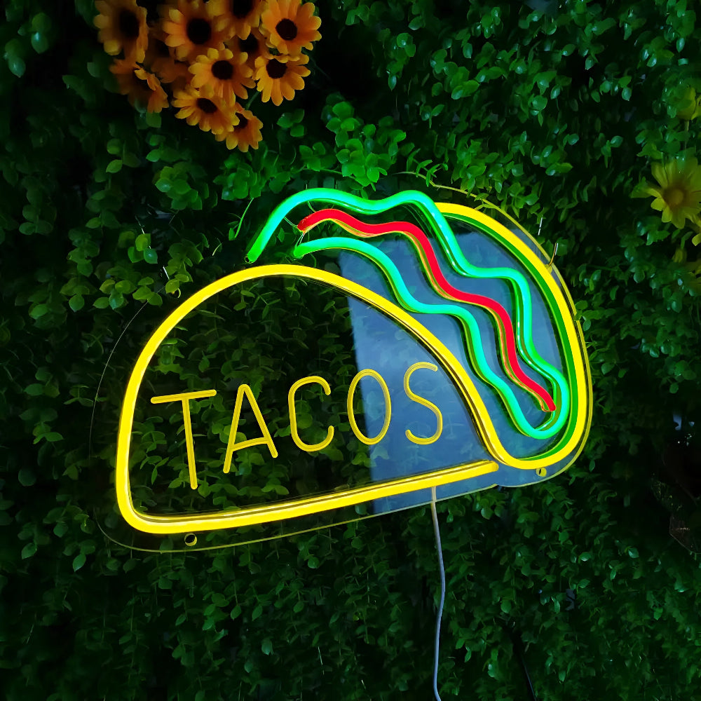 Fastfood Neon Sign - Buntes Fast Food Schild