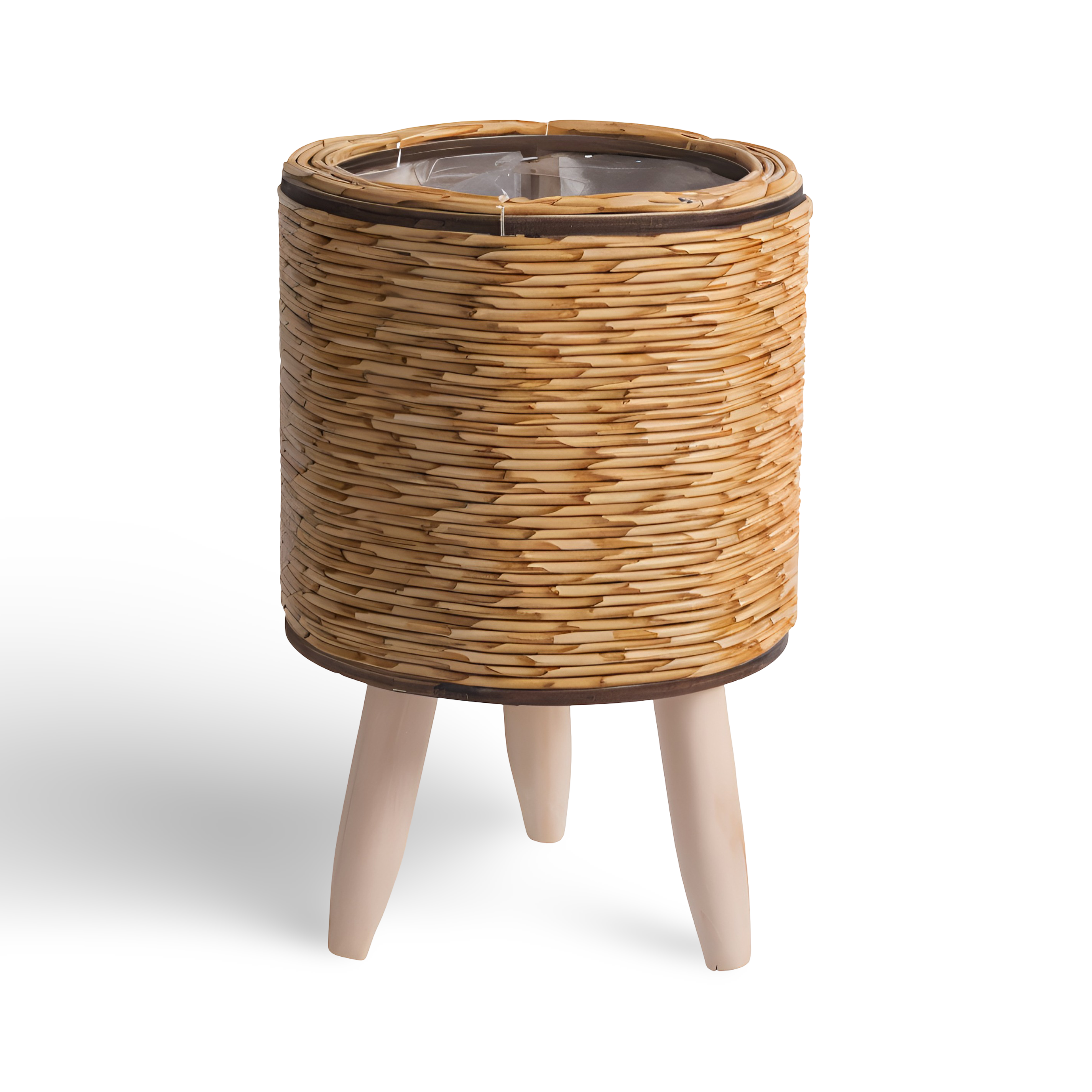 FauxWicker Pot - Artisan Rustic Rattan Pflanzkübel - Dekorative Blumenkorb