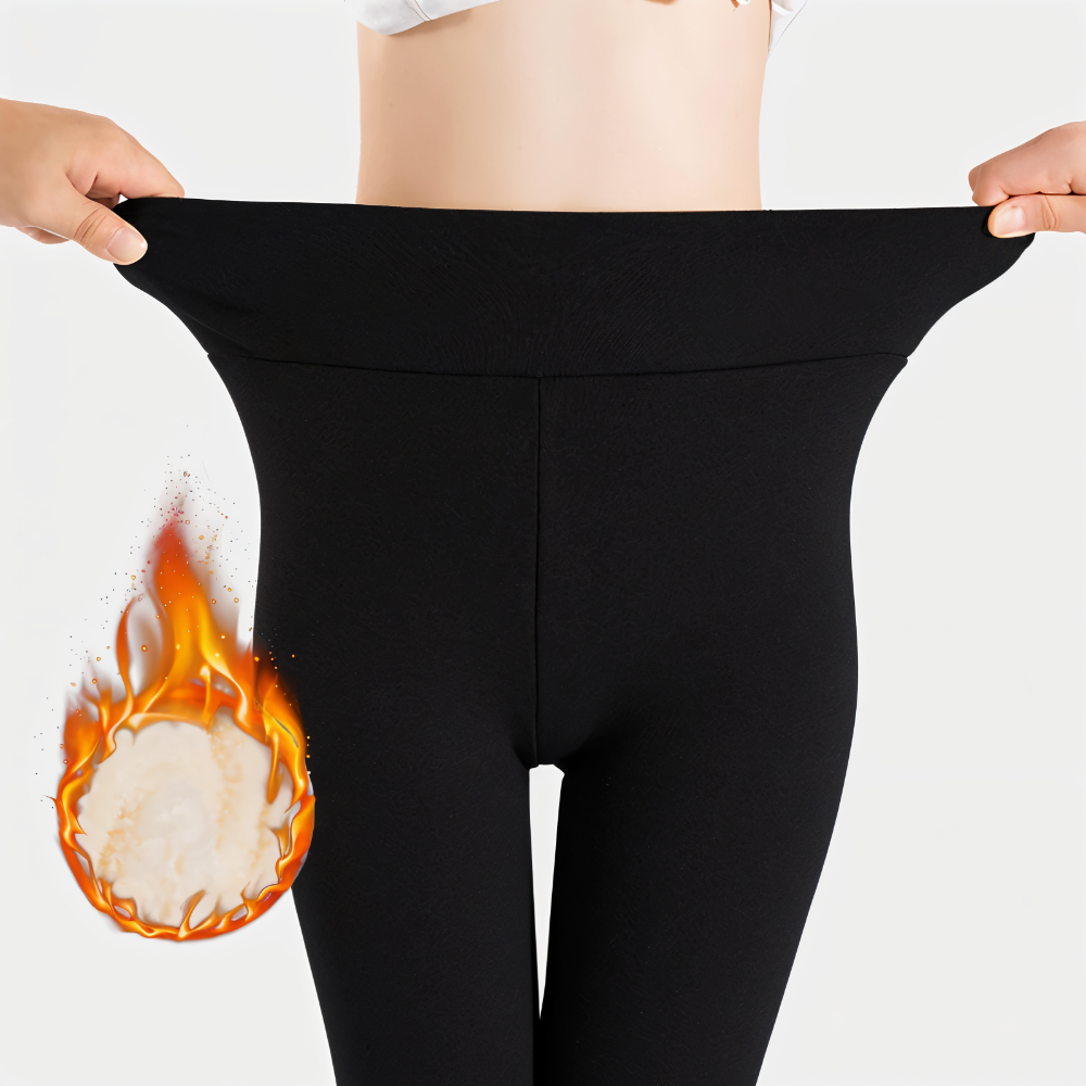 FitFlex Fleece Legging - Plüschhose mit hoher Taille und Dehnbarkeit für Frauen