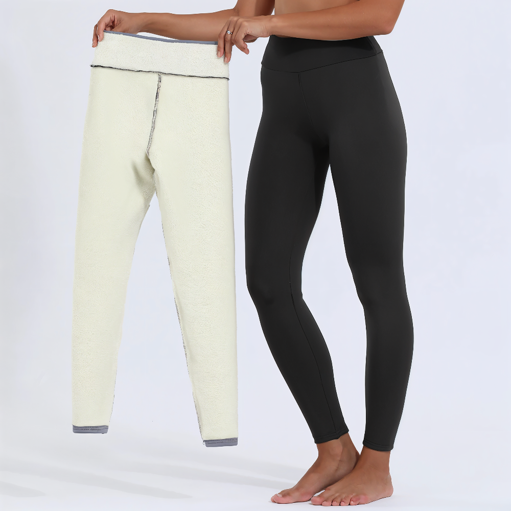 FitFlex Fleece Legging - Plüschhose mit hoher Taille und Dehnbarkeit für Frauen