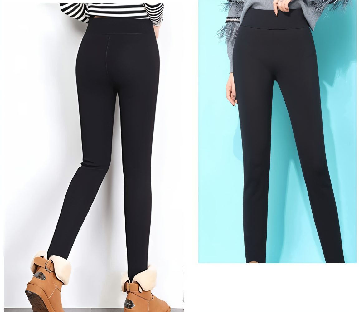 FitFlex Fleece Legging - Plüschhose mit hoher Taille und Dehnbarkeit für Frauen