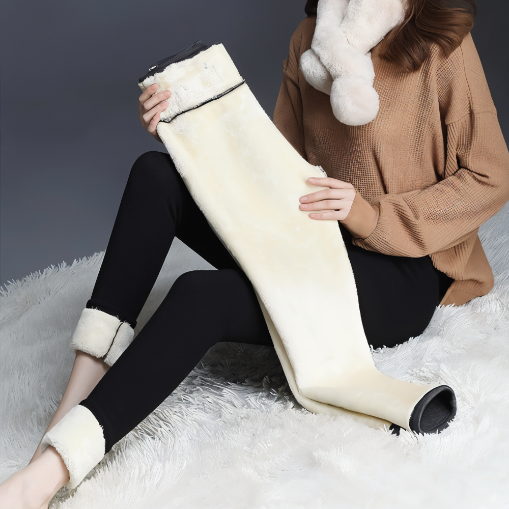 FitFlex Fleece Legging - Plüschhose mit hoher Taille und Dehnbarkeit für Frauen