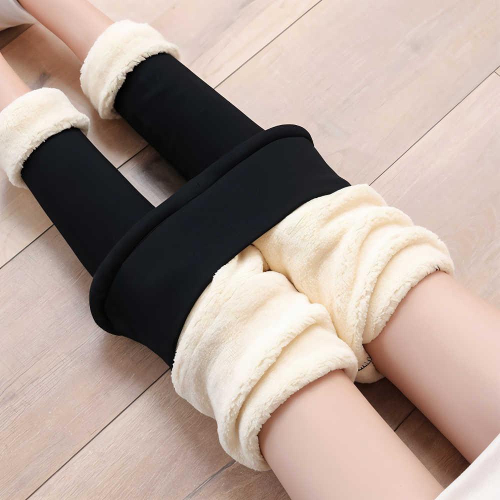 FitFlex Fleece Legging - Plüschhose mit hoher Taille und Dehnbarkeit für Frauen