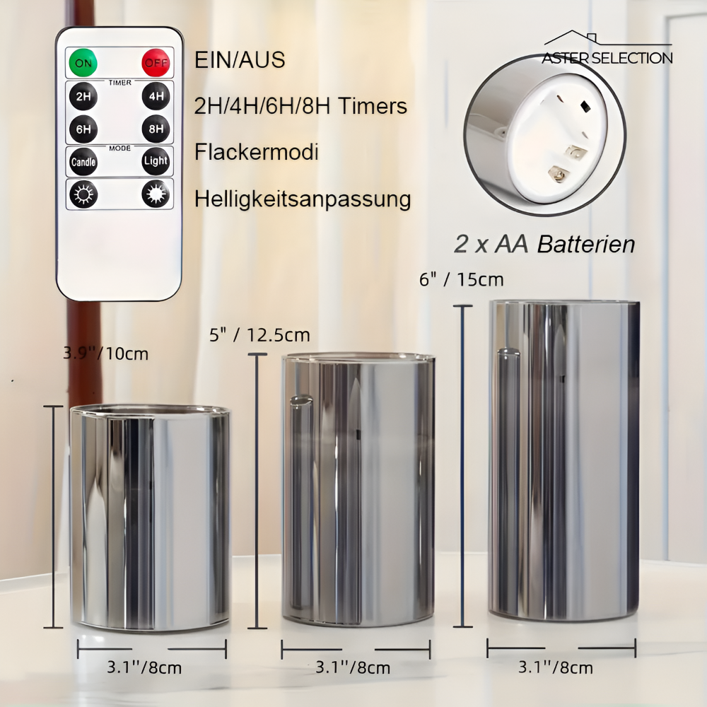 Flammenlosen LED Kerzen für Halloween und Weihnachten - Sichere, Realistische Beleuchtung für Festliche Anlässe