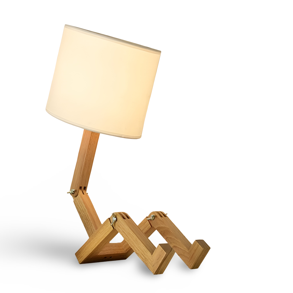 Flexible WoodMan Lampe - Massivholz-Roboter-Schreibtischlampe