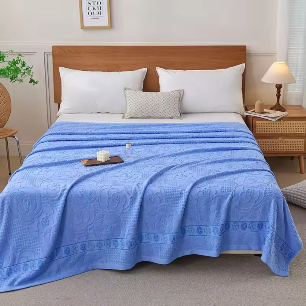 Flora Tagesdecke | 100% Baumwolle, Atmungsaktiv mit Blumenmuster 1