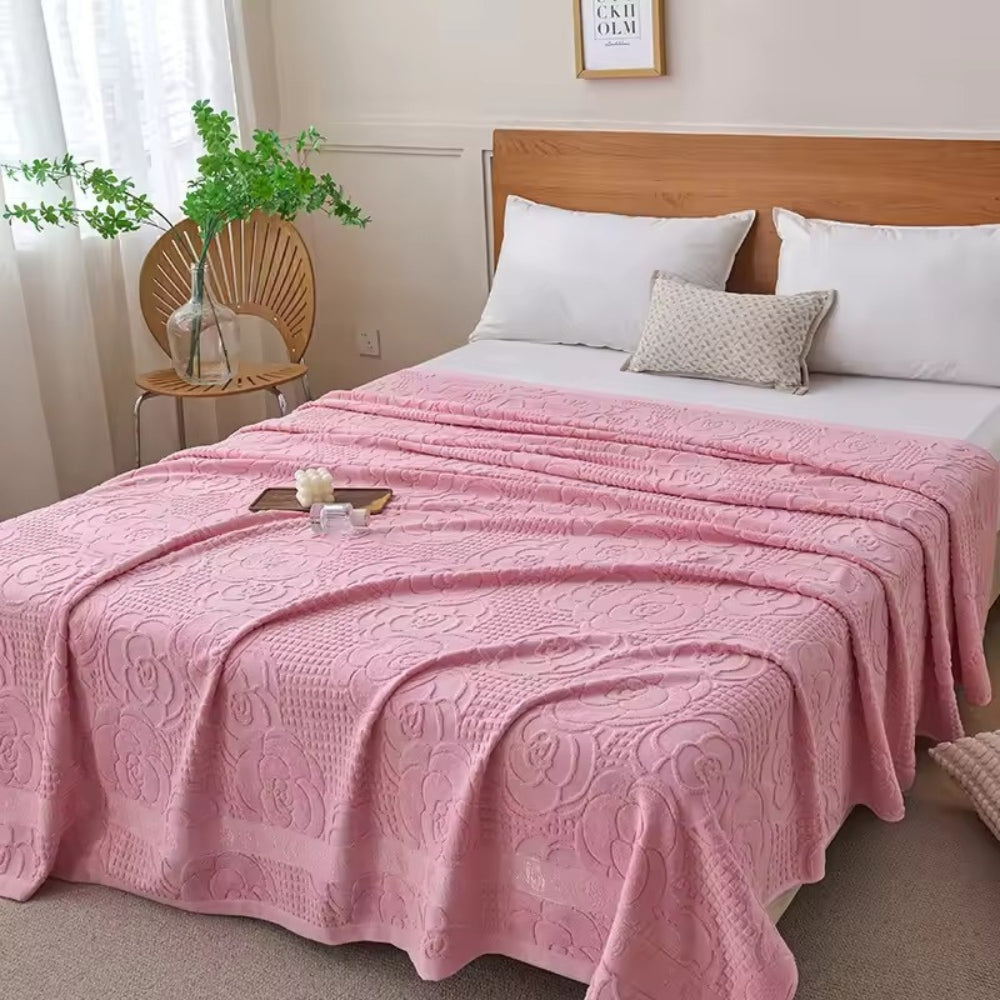 Flora Tagesdecke | 100% Baumwolle, Atmungsaktiv mit Blumenmuster 4
