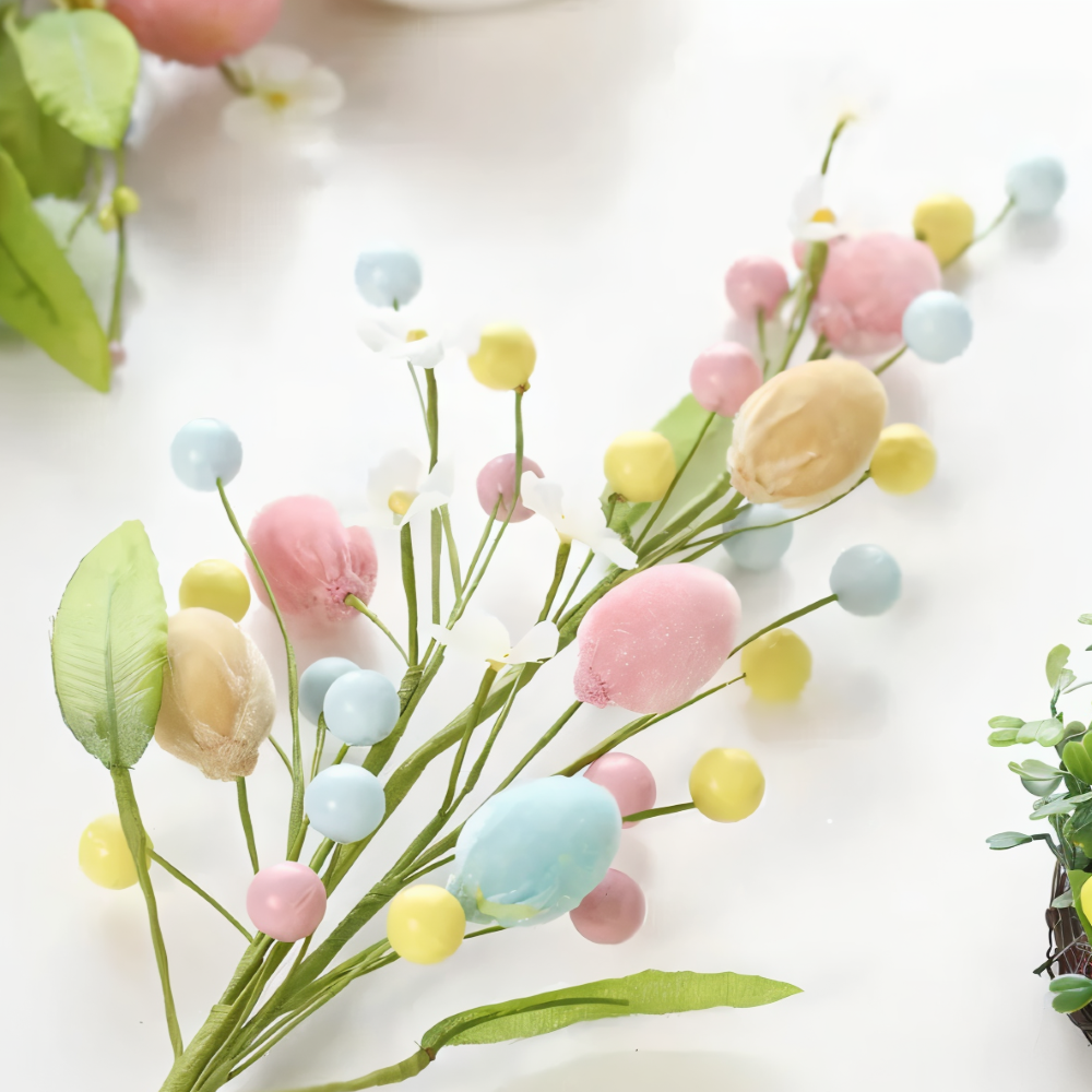 Floret Pastell Osterei Rebe - 50cm Biegsame Faux Floralen Zweig für Osterdeko