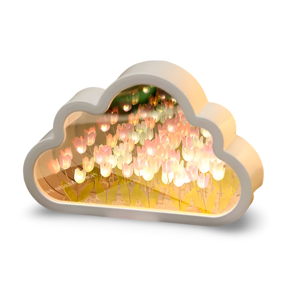 FloriDazz - Tulip Tischlampe - 2 in 1 Spiegel & gemütliches LED Nachtlicht