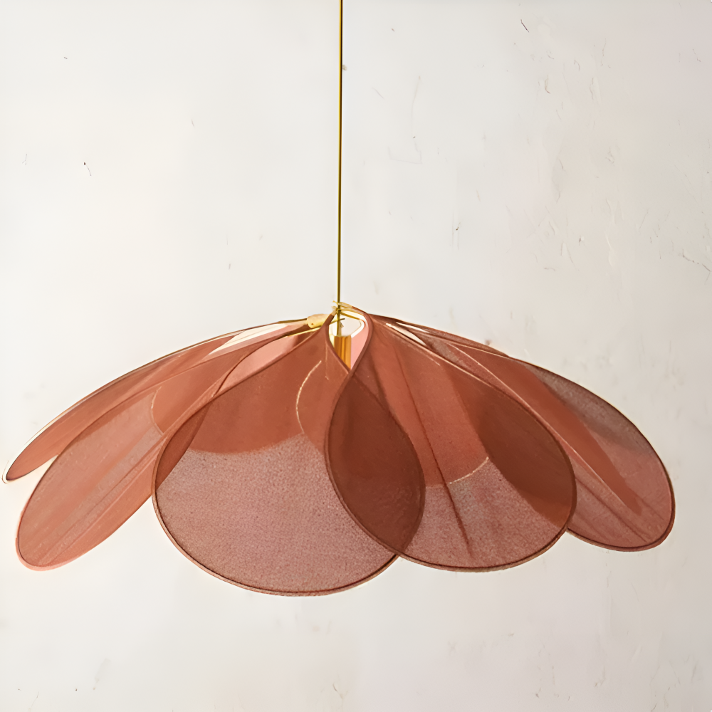 FloryVint Pendelleuchte - Vintage Blumen Design Stoff Hängelampe