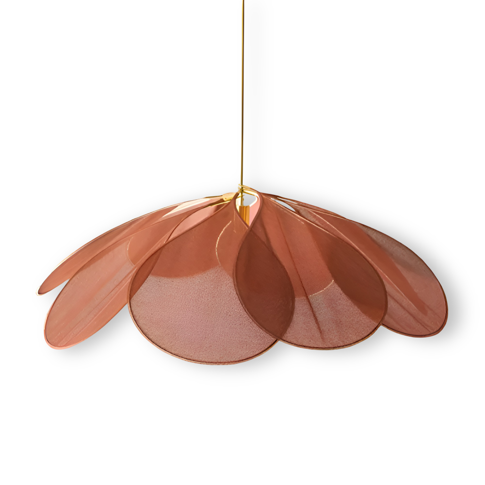 FloryVint Pendelleuchte - Vintage Blumen Design Stoff Hängelampe