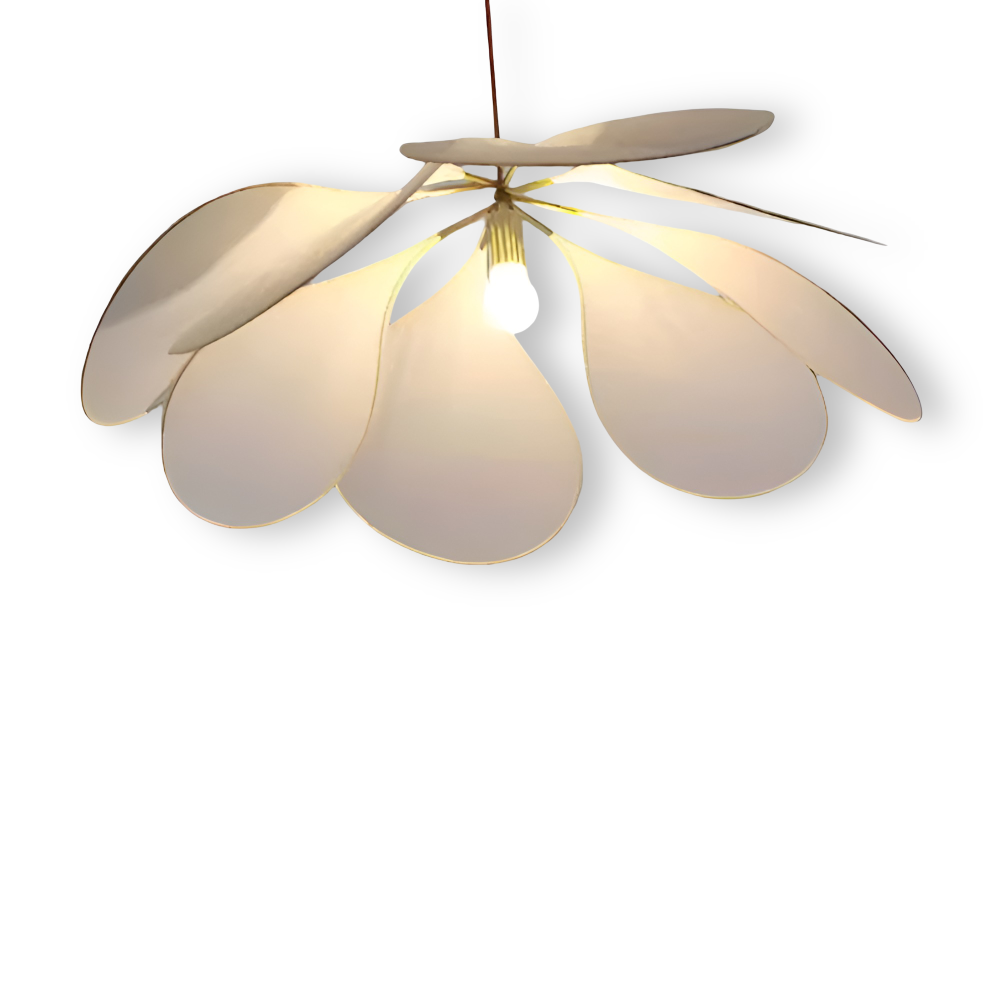 FloryVint Pendelleuchte - Vintage Blumen Design Stoff Hängelampe
