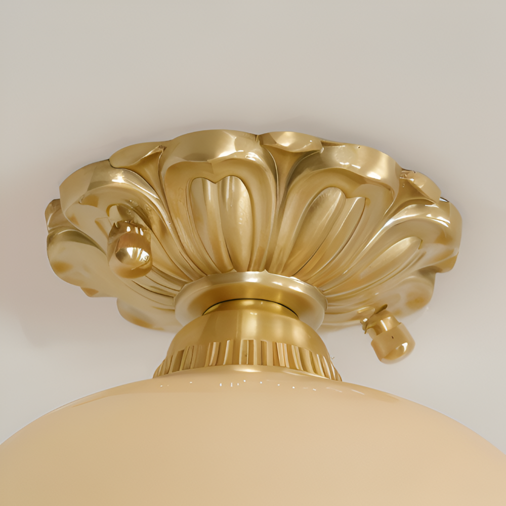 FlourishGlo Deckenleuchte - Dekorative Vintage Harz Blume geformt LED Deckenleuchte