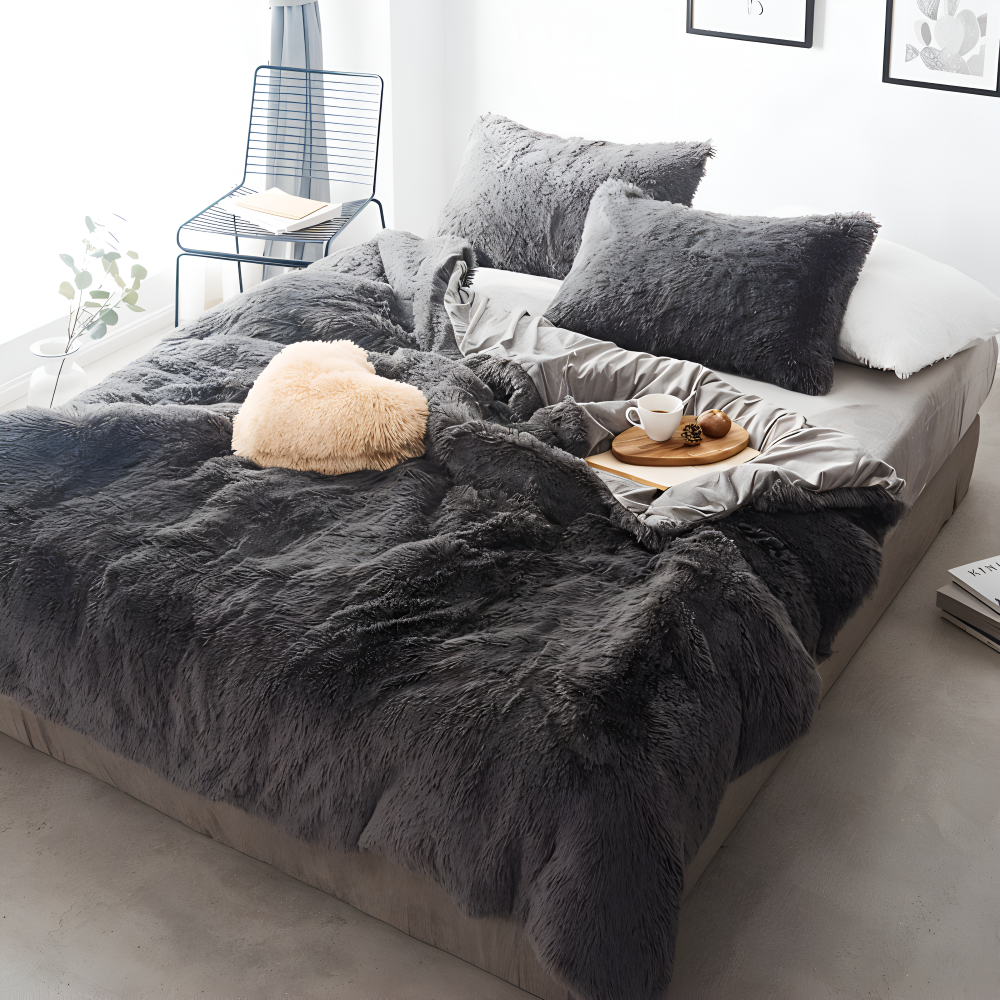 FlufFur Bettwäsche - Ultra Flauschige Fleece Bettdecke
