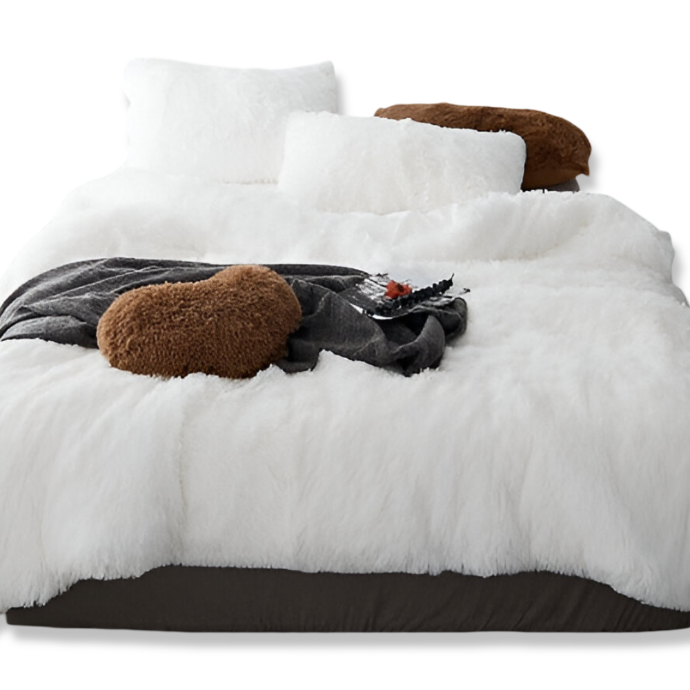 FlufFur Bettwäsche - Ultra Flauschige Fleece Bettdecke - Atmungsaktive Bettwäsche Set