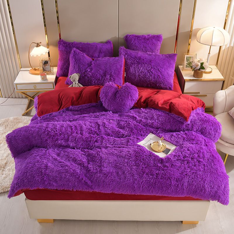 FlufFur Bettwäsche - Ultra Flauschige Fleece Bettdecke - Atmungsaktive Bettwäsche Set
