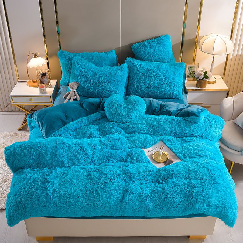 FlufFur Bettwäsche - Ultra Flauschige Fleece Bettdecke - Atmungsaktive Bettwäsche Set