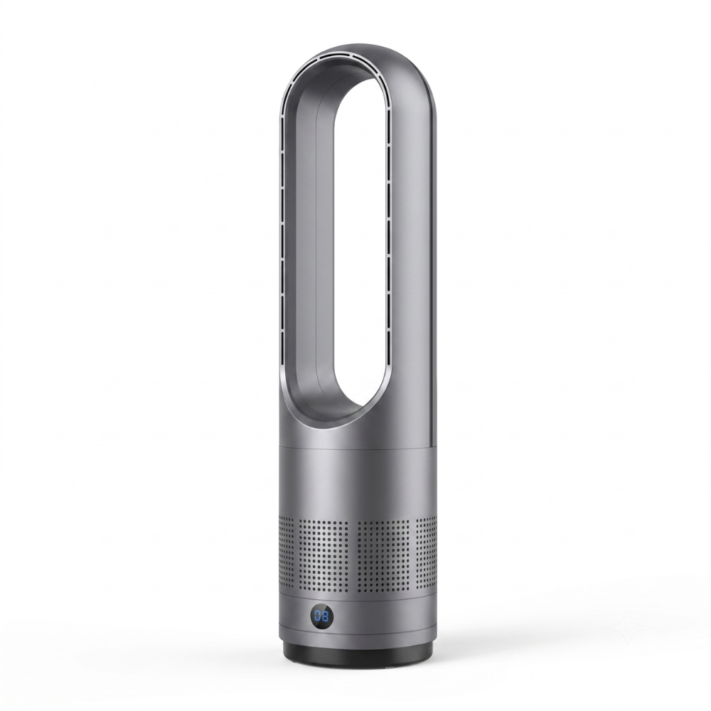 Flügelloser Ventilator mit Fernbedienung – Leiser Turmventilator mit bürstenlosem DC-Motor für Schlafzimmer & Wohnzimmer