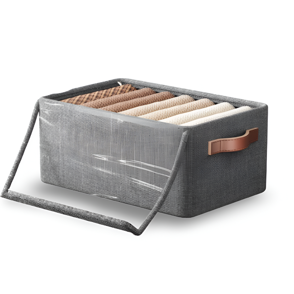 Faltbare Aufbewahrungsbox mit Deckel & Stahlrahmen – Kleiderschrank Organizer