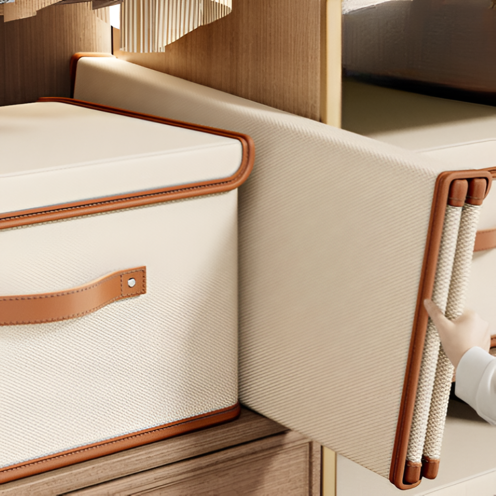 Faltbare Aufbewahrungsbox mit Deckel & Stahlrahmen – Kleiderschrank Organizer