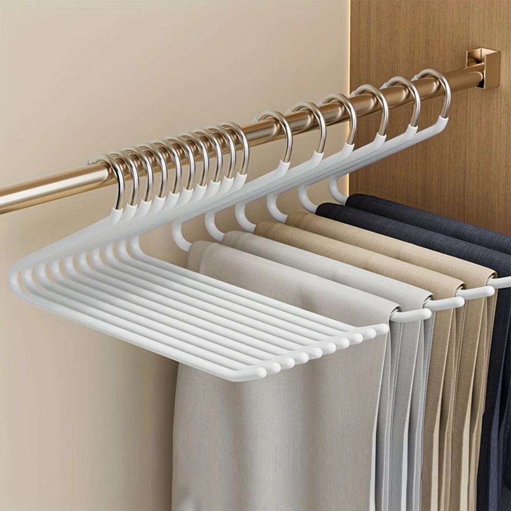 Gans Z-Platzsparende Hosenbügel | Edelstahl, 10 Stück 2