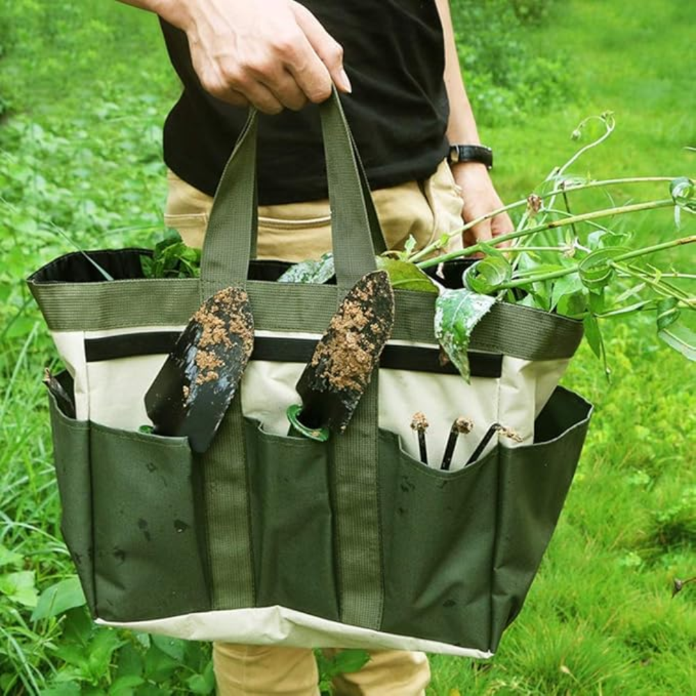 Garten Werkzeugtasche mit Fächern – Robuste Aufbewahrungstasche für Ga