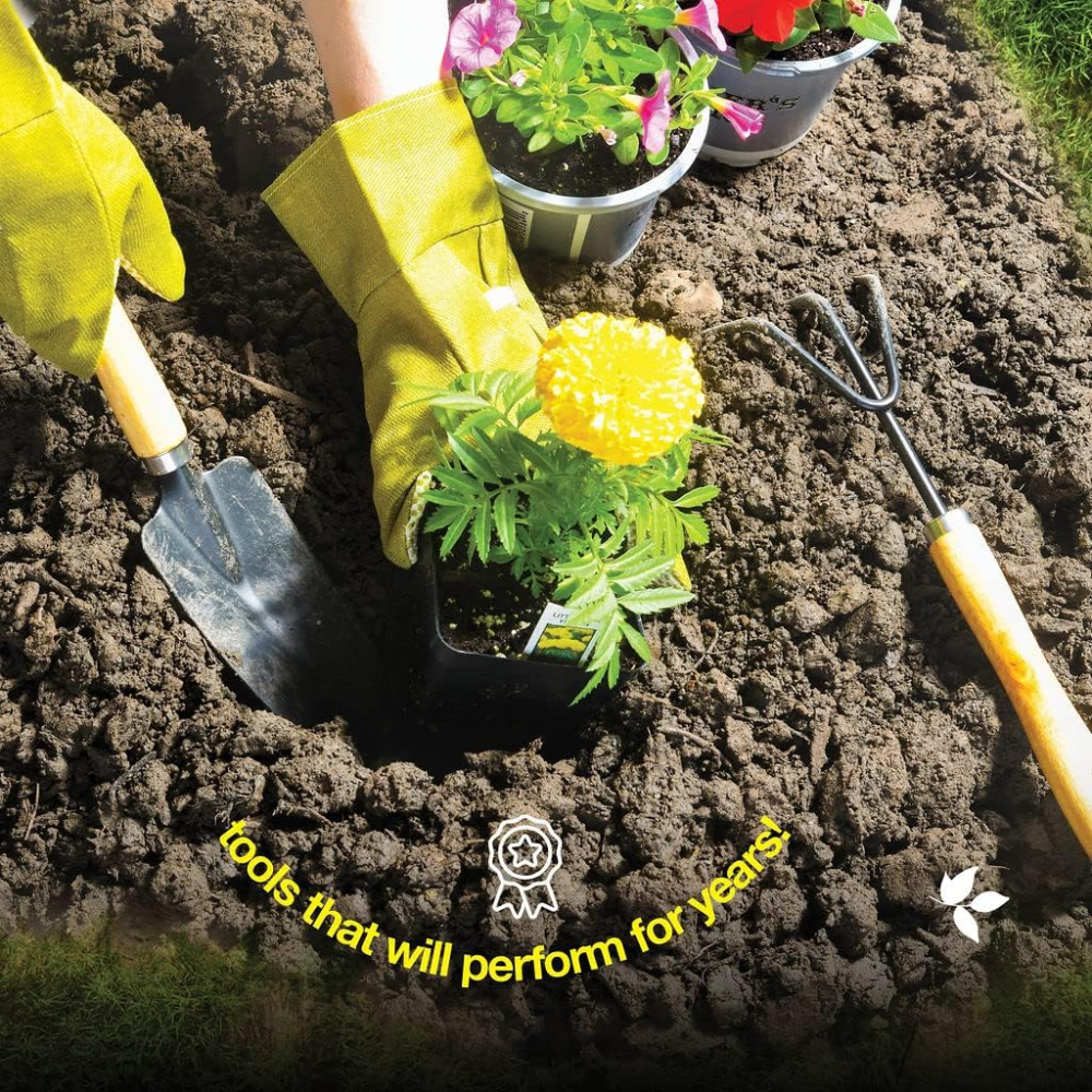 Gartenwerkzeug Set 9-teilig – Garten Handwerkzeug mit Tasche, Handschuhen & Sprühflasche für Pflanzenpflege
