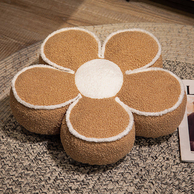 Gemütliches Dekokissen - Hautfreundliches Teddyfleece mit Blumenmuster für Wohnräume 8