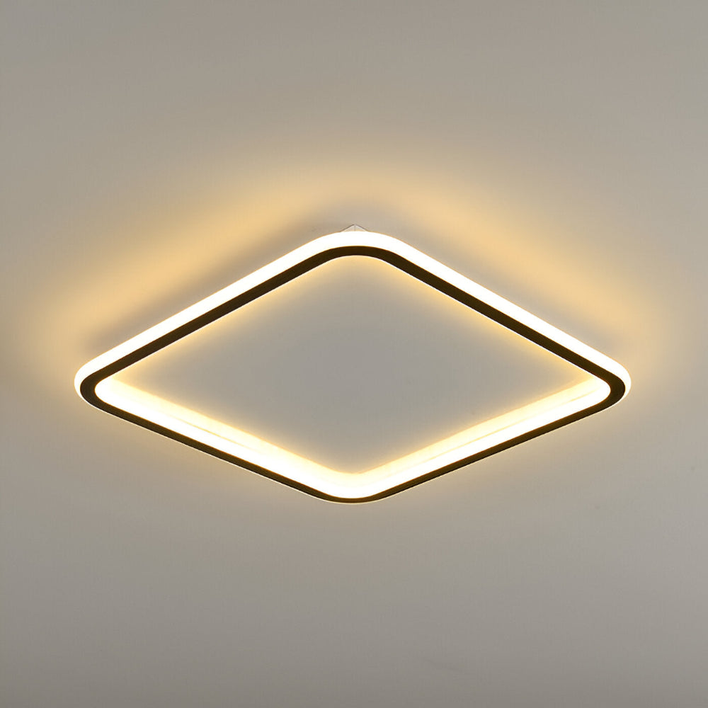 GeoBlack Deckenleuchte - Quadratische LED Leuchten für die Decke - Geometrische Deckeneinbauleuchten