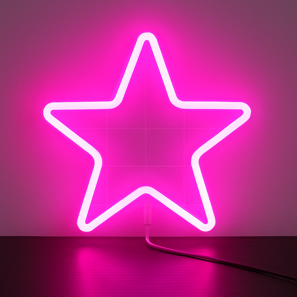 Geom Neon Leuchten - Bezaubernde LED Leuchtschilder für Festliche Heimdekoration