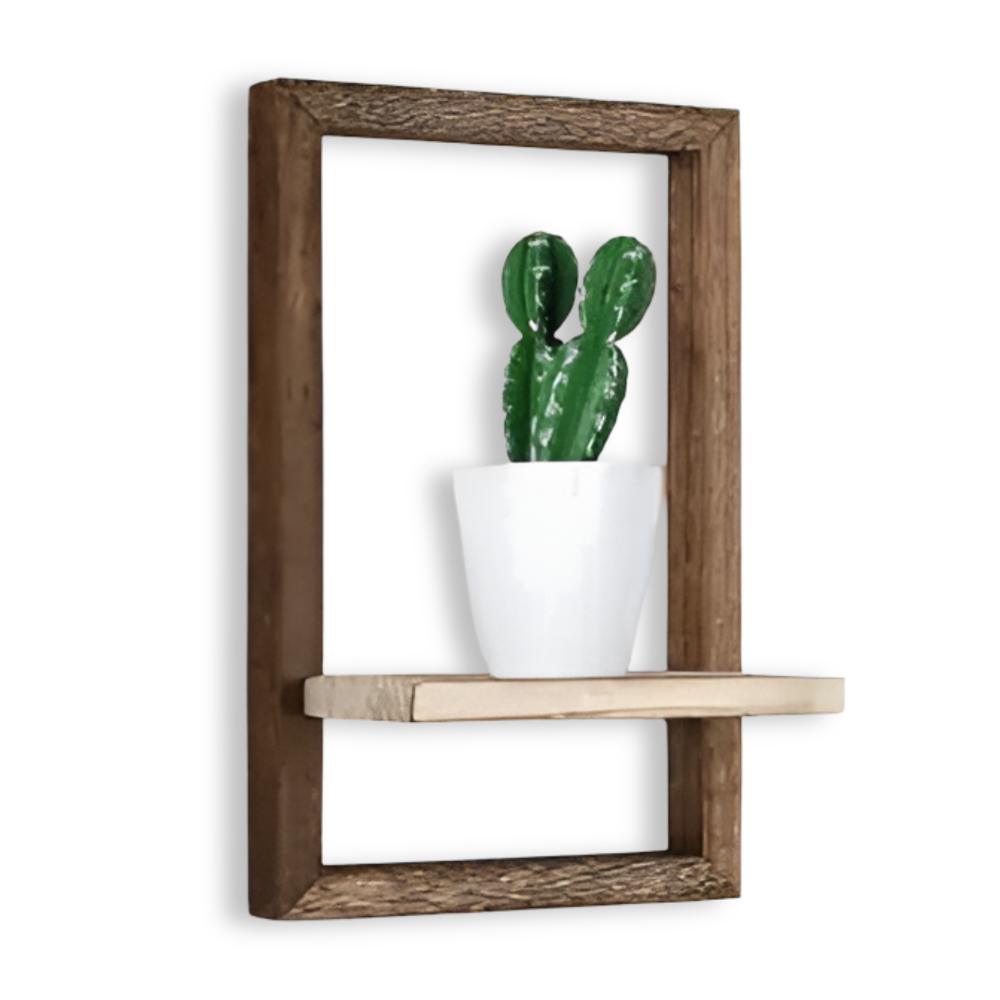 Geometrisches Wandregal aus Holz (in 2 Größen) – Schwebende Wandregale – Modernes Design
