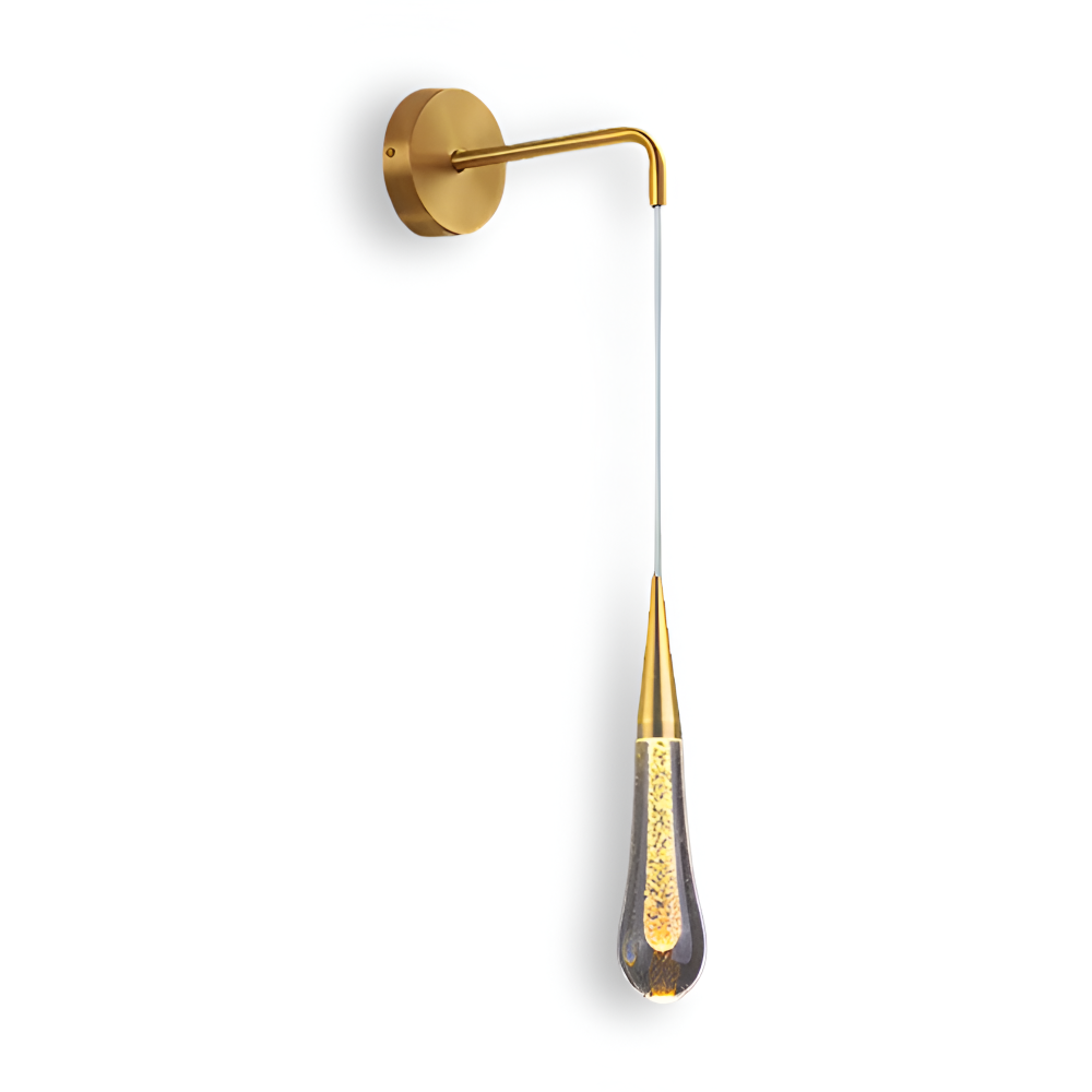 Glass Drop Pendelleuchte - Schwarz & Gold Crystal Bubble Hängelampe