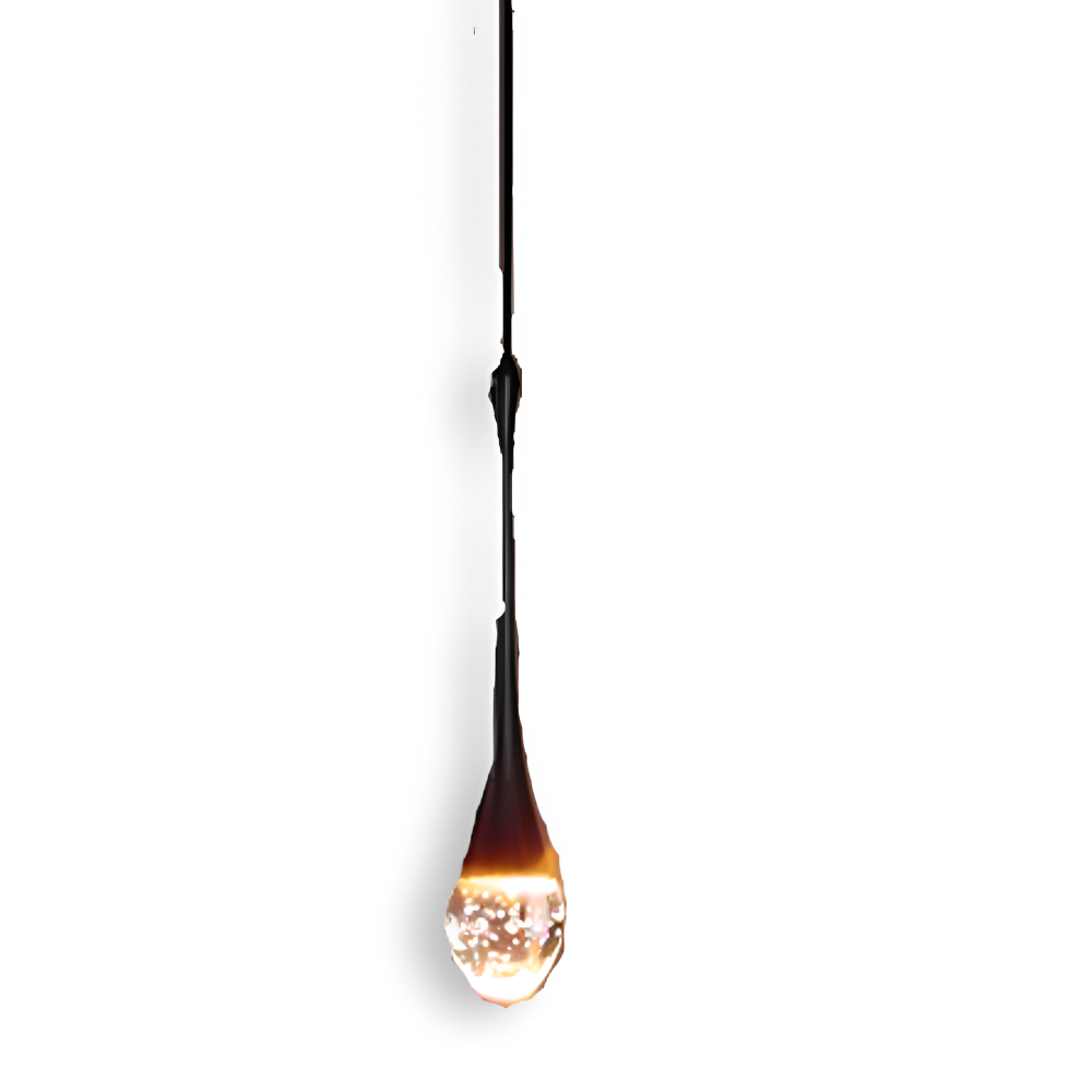Glass Drop Pendelleuchte - Schwarz & Gold Crystal Bubble Hängelampe