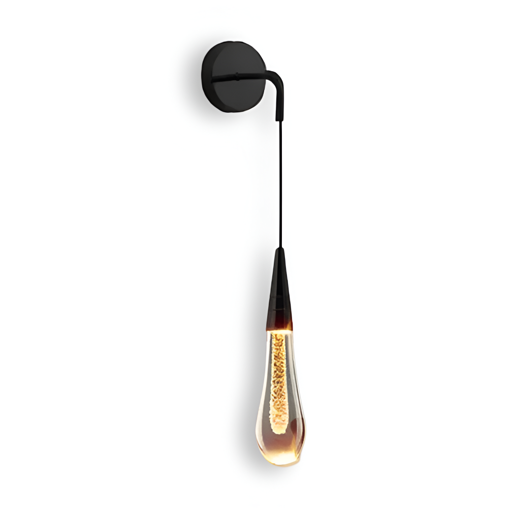 Glass Drop Pendelleuchte - Schwarz & Gold Crystal Bubble Hängelampe