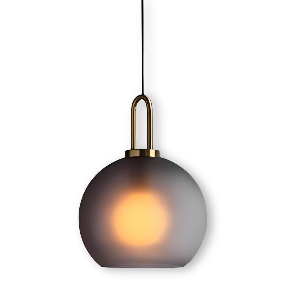 GlassGleam Pendelleuchte - Einseitige Vintage-Glaskugelleuchte