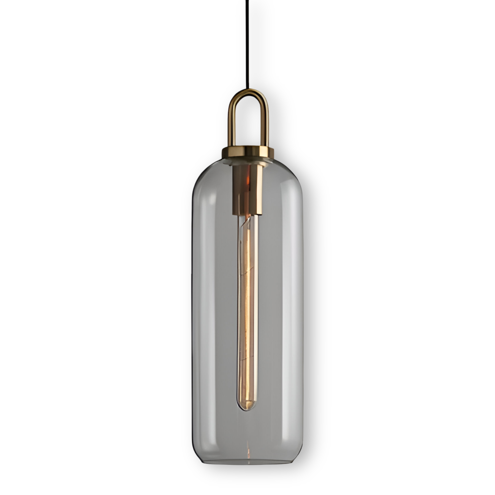 GlassGleam Pendelleuchte - Einseitige Vintage-Glaskugelleuchte