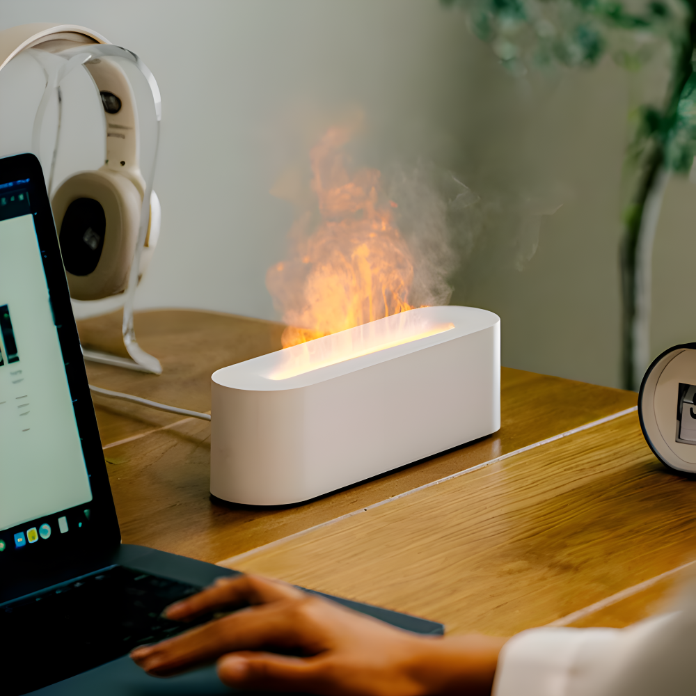 GloMist Humidifier - 7 Farben wechselndes LED Licht & USB Betriebener Aroma Diffusor