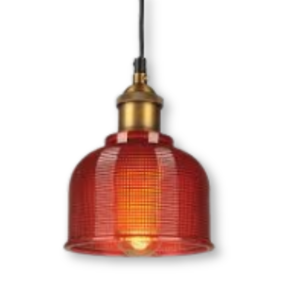 Glossy Bell Pendelleuchte - Bunte Retro Glas Pendelleuchte-Moderne Hängelampe
